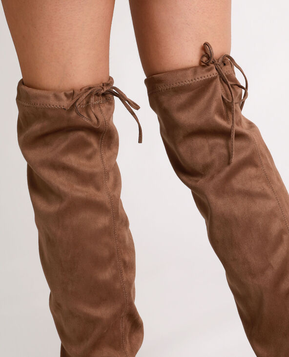 Cuissardes style suédine beige - Pimkie