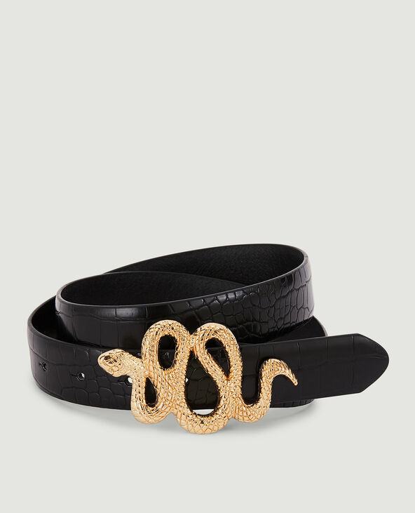 Ceinture effet croco avec serpent