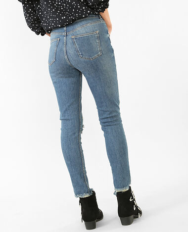 Jean skinny à message Jean stoned - Pimkie