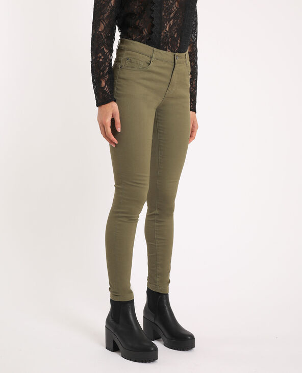 Skinny push up mid waist taupe - Pimkie