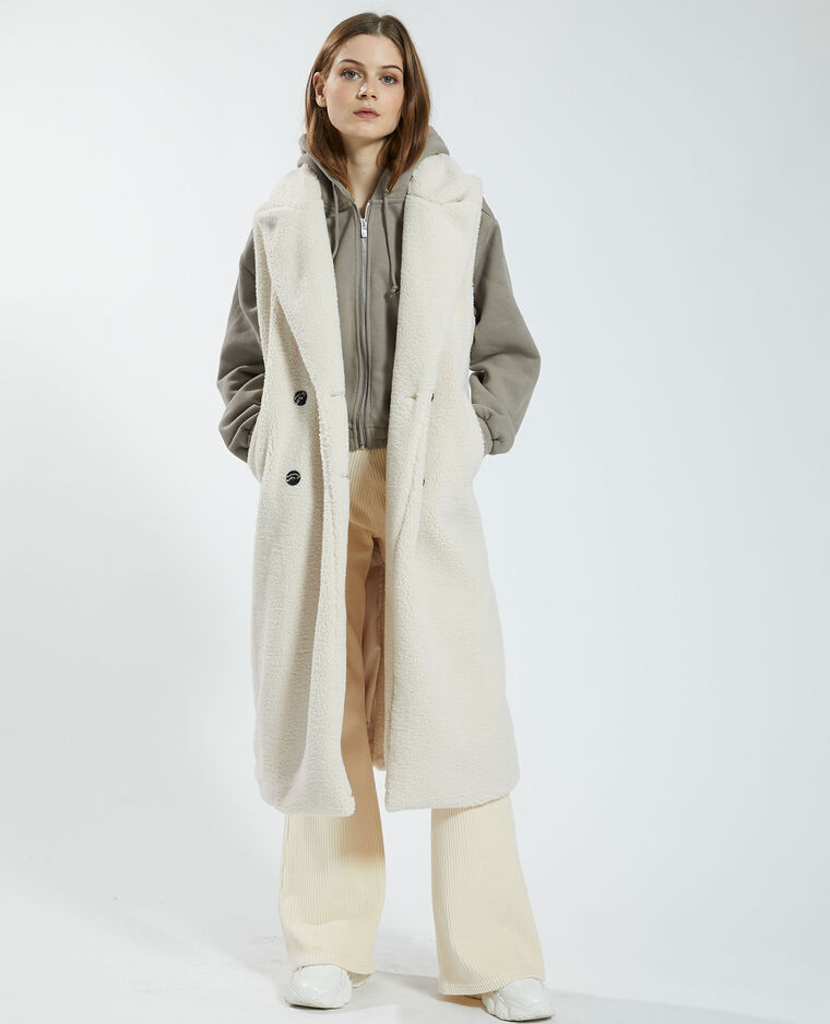 Manteau long sans manches blanc - Pimkie
