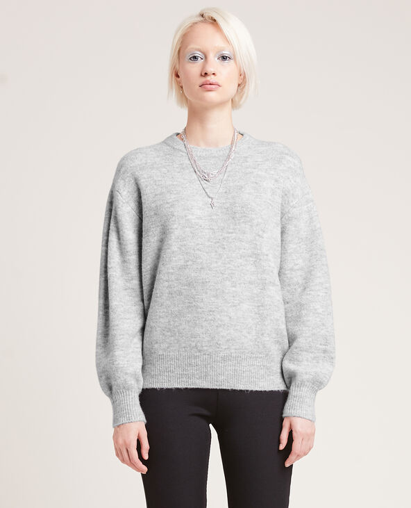 Pull en maille gris chiné - Pimkie