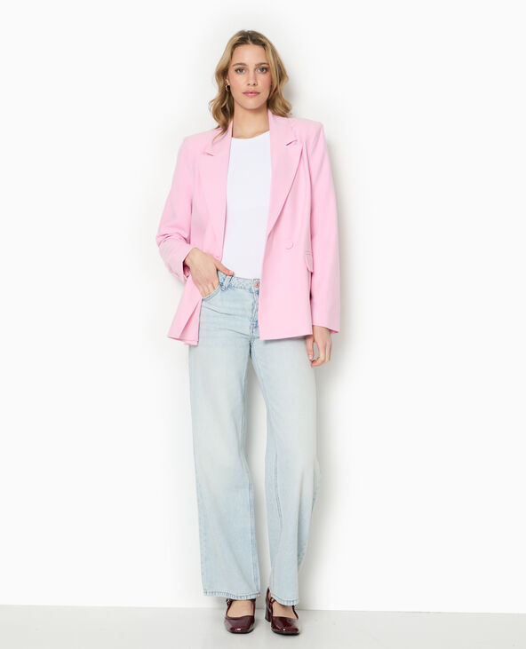 Veste tailleur avec double boutonnage rose - Pimkie