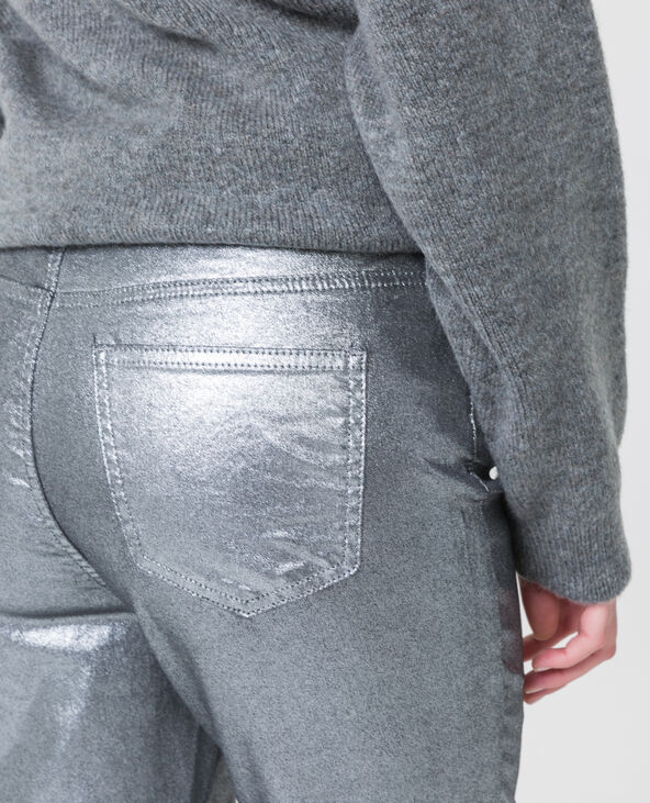 Skinny taille haute argenté - Pimkie