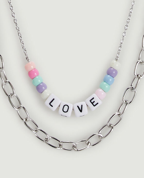 Chaîne pour pantalon à perles LOVE violet - Pimkie