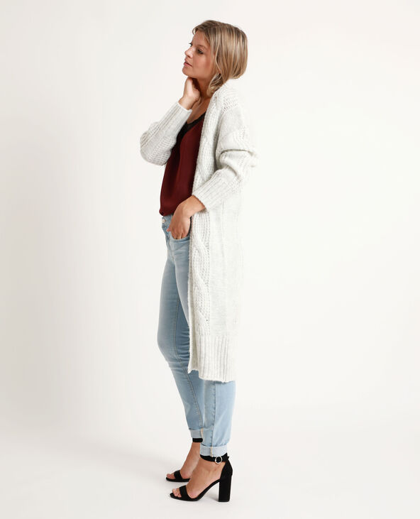 Gilet long gris chiné - Pimkie