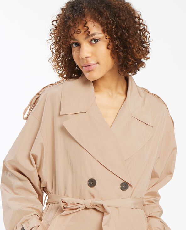 Trench long oversize doré - Pimkie