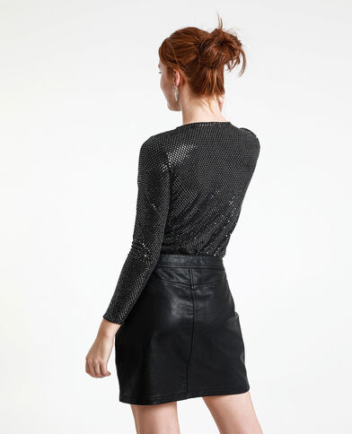 Body à sequins noir - Pimkie