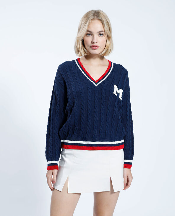 Pull esprit université bleu marine - Pimkie