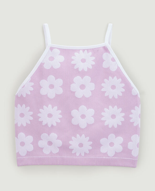 Brassière maille côtelée sans couture lilas - Pimkie