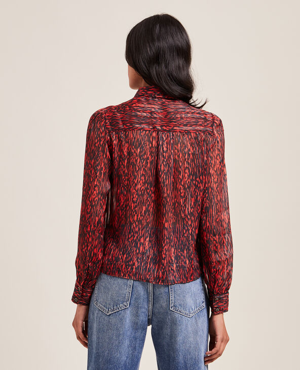 Chemise à fronces rouge - Pimkie