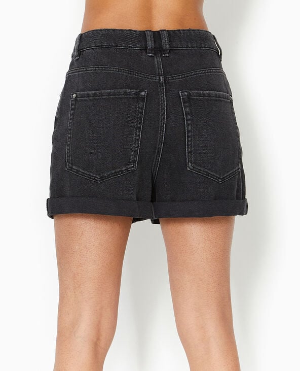 Short en jean taille haute noir - Pimkie