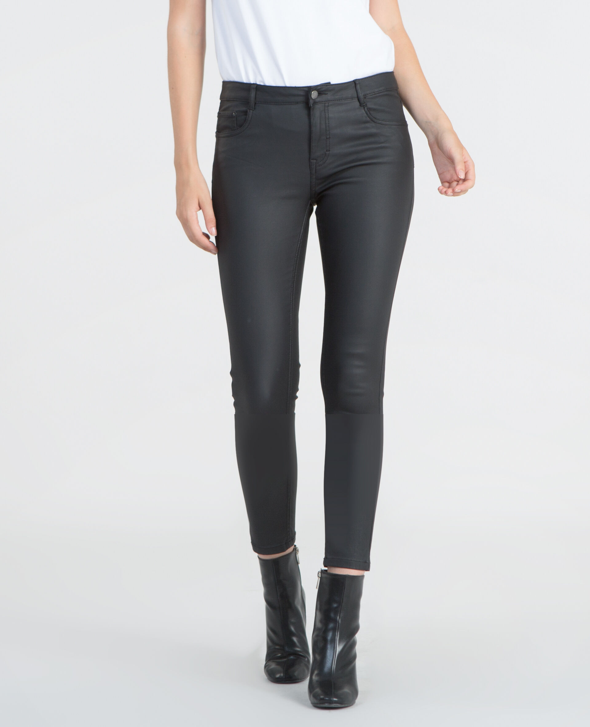 jean noir enduit femme