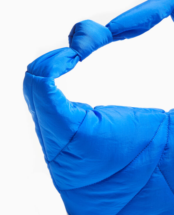 Grand sac en matière matelassé bleu électrique - Pimkie