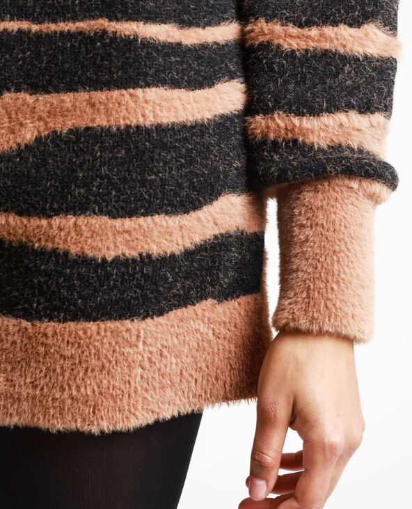 Pull long zébré camel - Pimkie