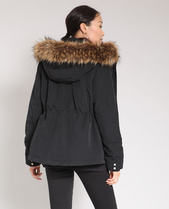 Parka à capuche noir - Pimkie