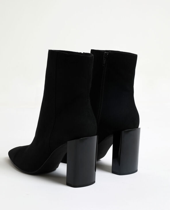 Bottines en microfibre noir - Pimkie