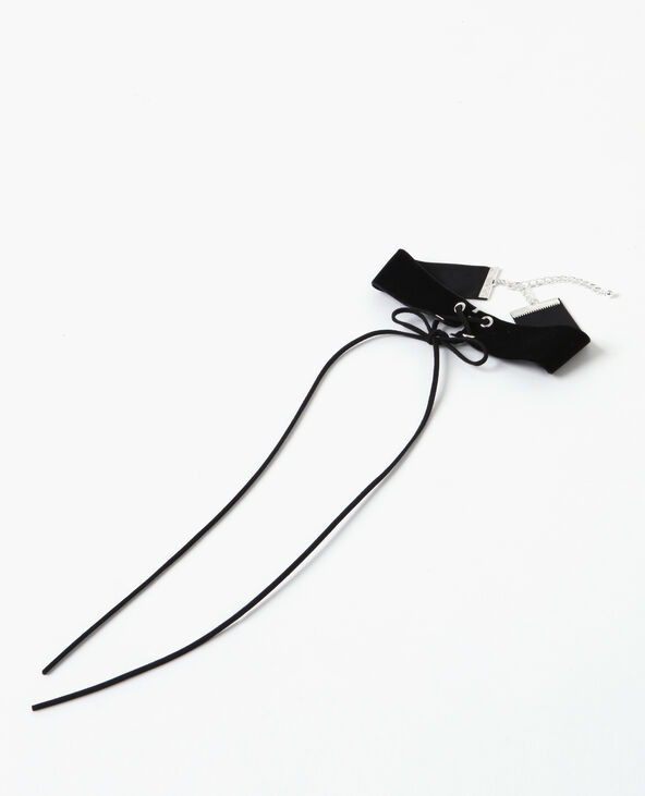 Collier choker à lacet noir - Pimkie