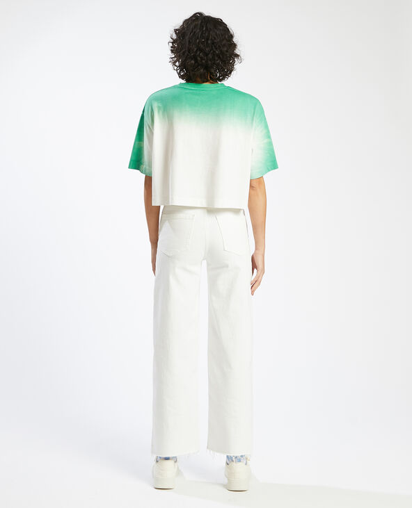 T-shirt cropped dégradé vert olive - Pimkie