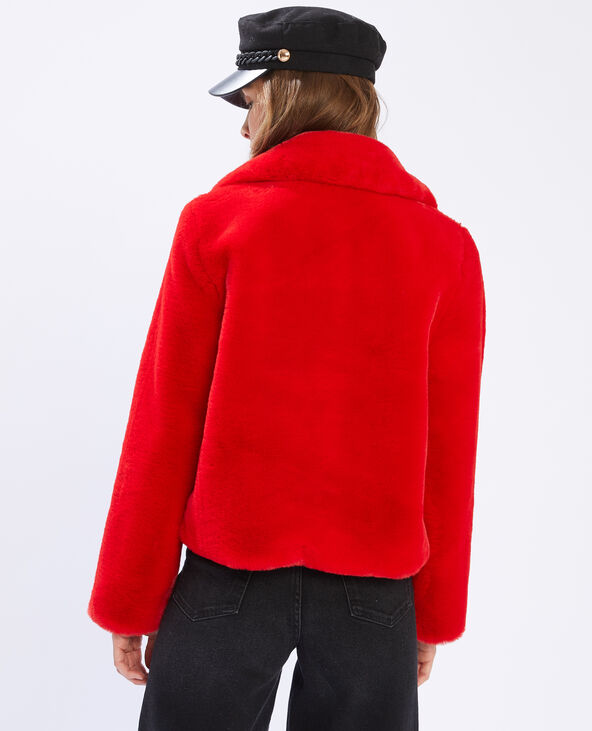 Veste en fourrure 2025 rouge