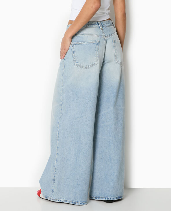 Jean wide extra large taille basse bleu - Pimkie