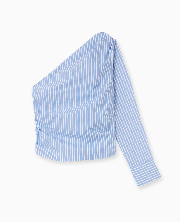 Chemise asymétrique one shoulder bleu - Pimkie