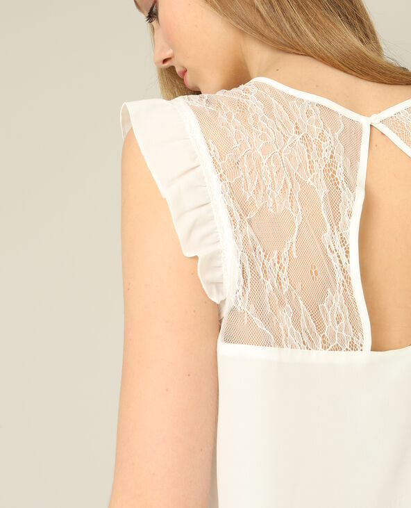 Blouse à dentelle blanc - Pimkie