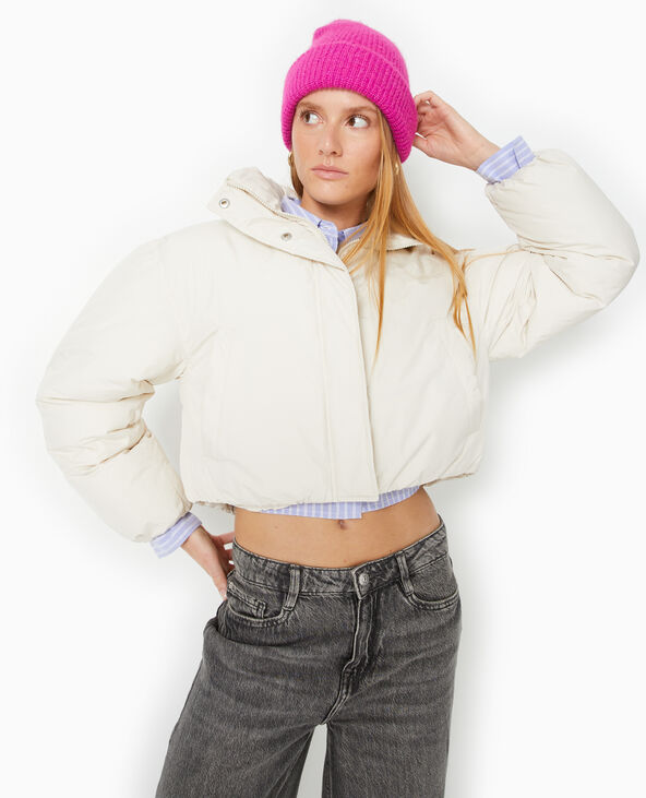 Doudoune courte avec col montant beige - Pimkie