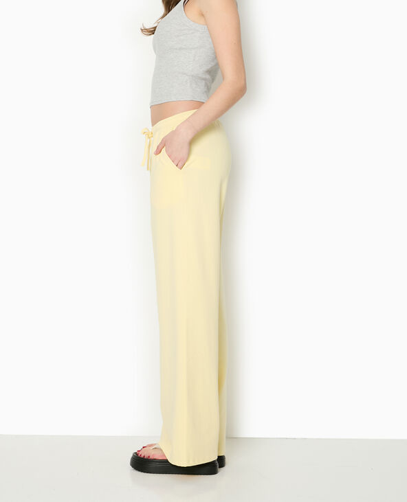 Pantalon molleton droit Jaune pâle - Pimkie