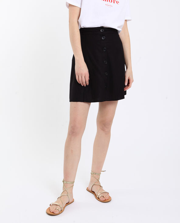Jupe noire fluide courte outlet
