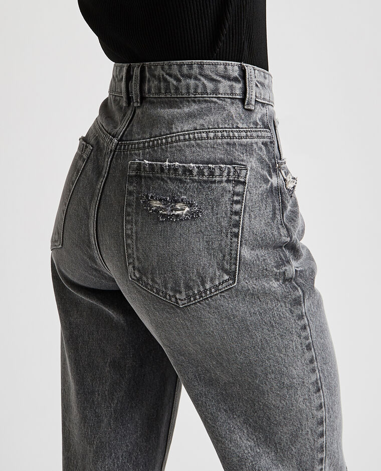 Jean mom trashé gris - Pimkie