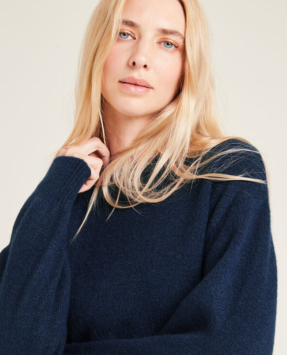 Pull maille col rond bleu marine - Pimkie