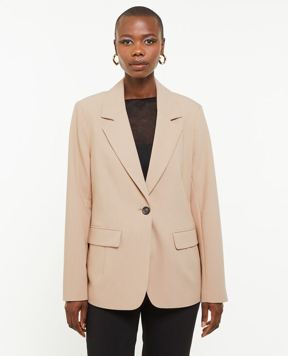 Veste blazer droite beige - Pimkie