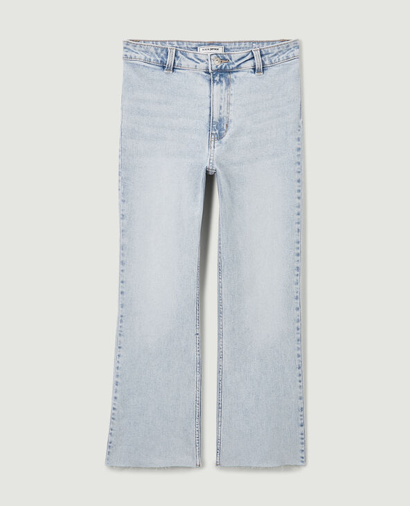Jean flare taille haute cropped bleu - Pimkie