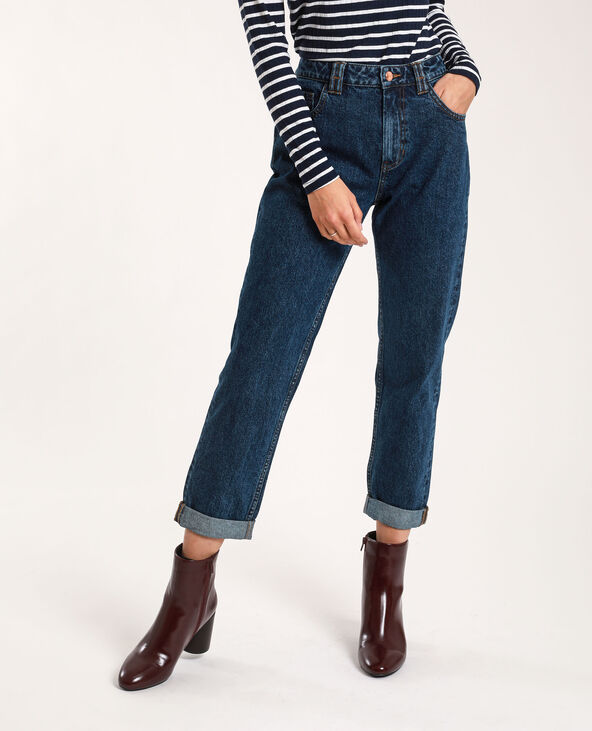 Jean mom high waist bleu marine - Pimkie