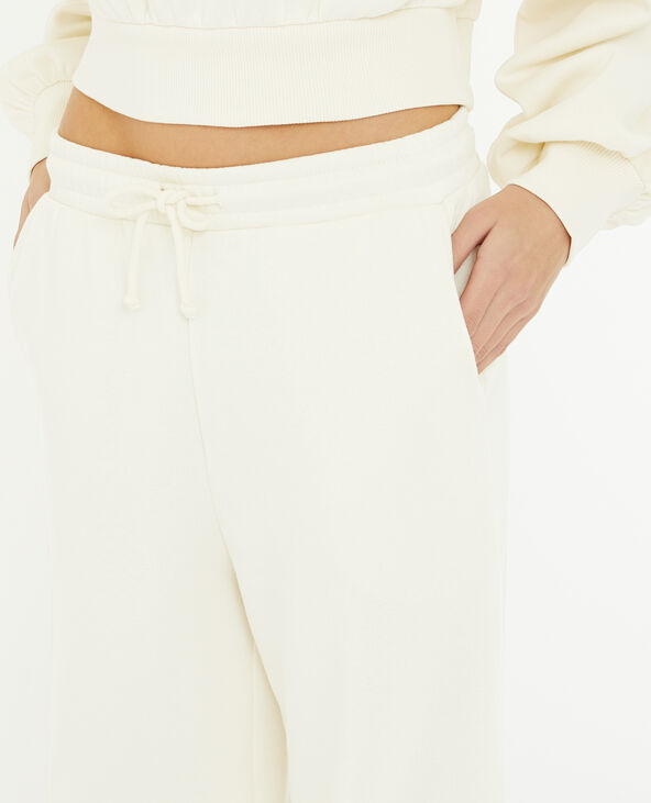 Pantalon de jogging droit en molleton blanc - Pimkie