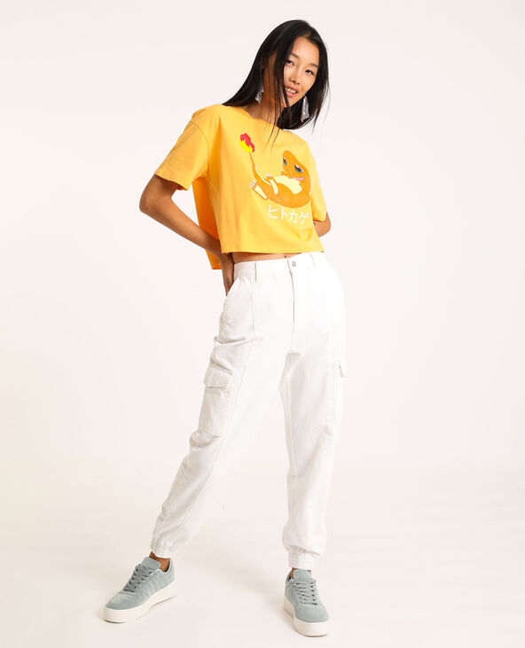 T-shirt cropped Pokemon orange - Pimkie
