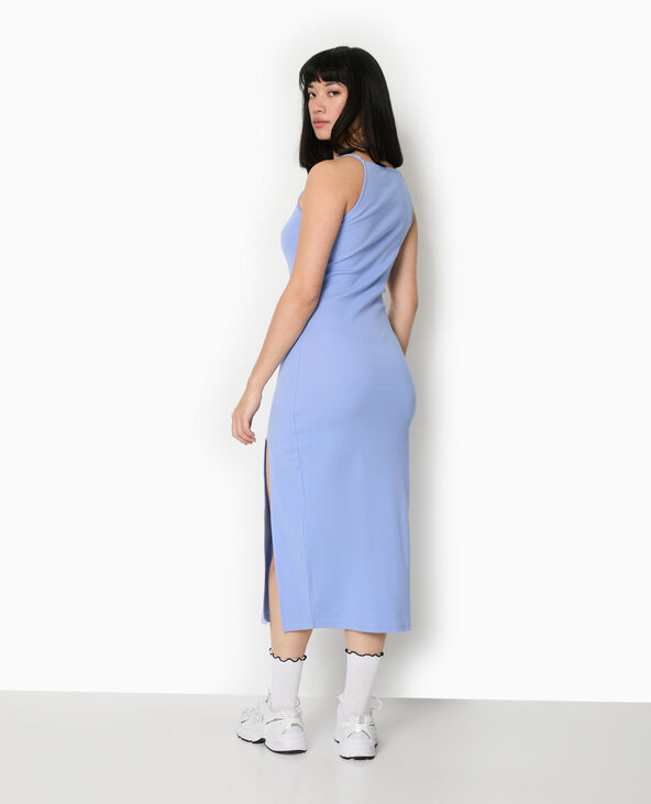 Robe longue à bretelles avec fente bleu - Pimkie