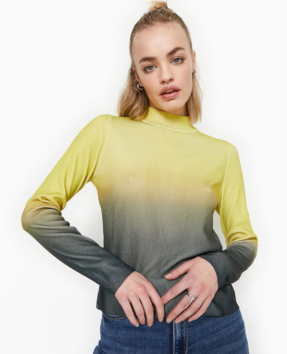 Pull col montant avec dégradé vert anis - Pimkie