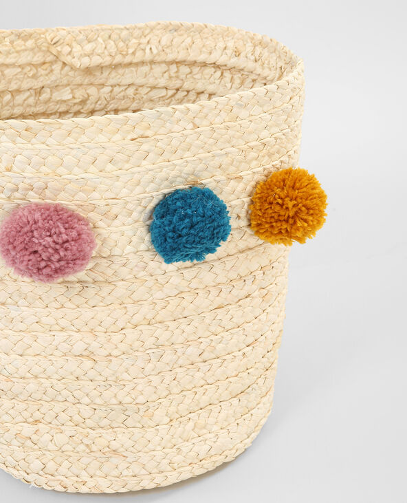 Panier à pompons blanc - Pimkie