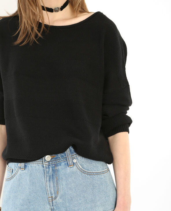 Pull multi-mailles noir - Pimkie