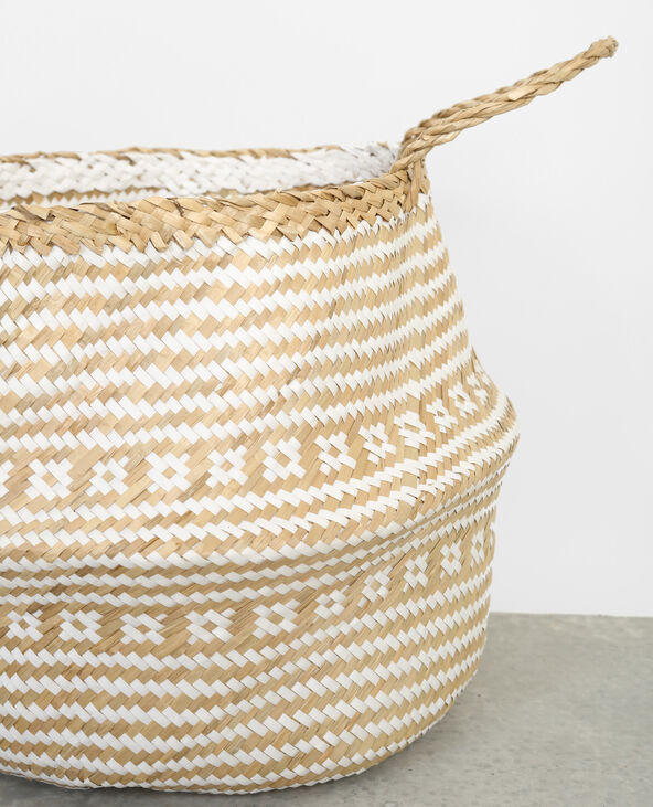 Panier paille et papier blanc - Pimkie