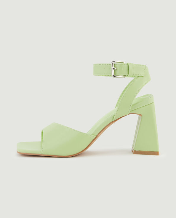 Sandales à talon vert anis - Pimkie