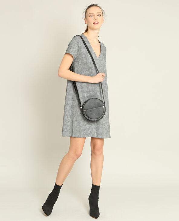 Robe imprimé Prince de Galles gris - Pimkie