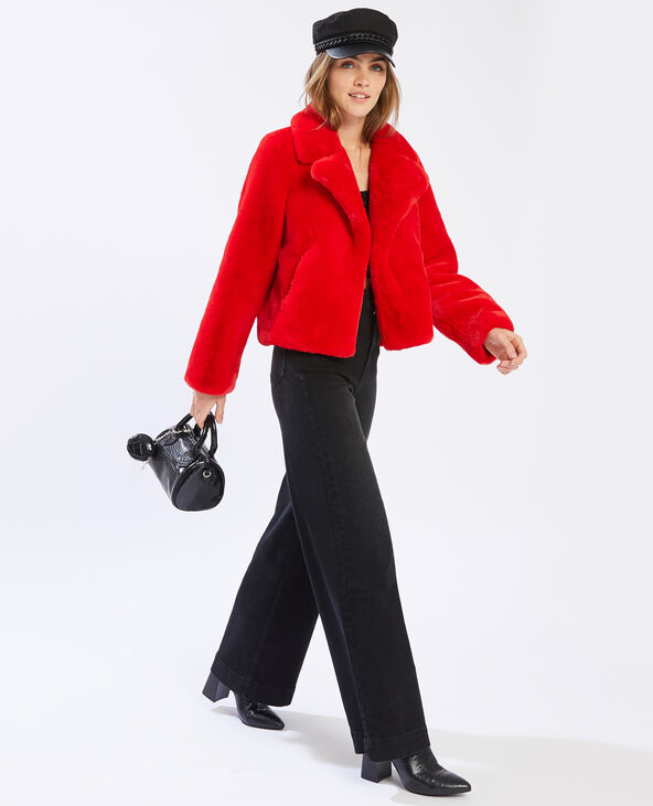 Veste fausse fourrure orange - Pimkie