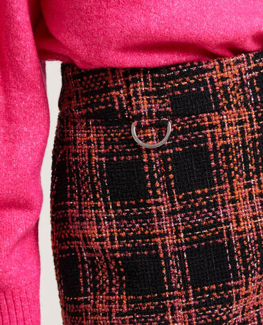 Jupe courte en tweed noir - Pimkie