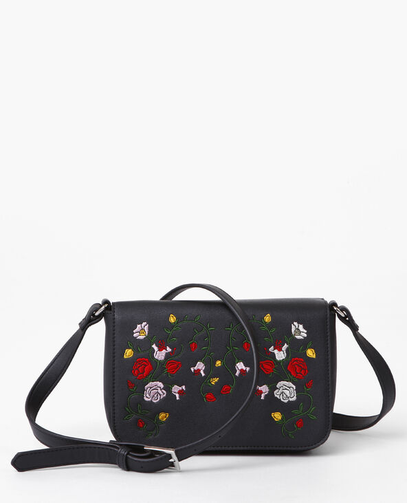 Sac boxy brodé noir - Pimkie