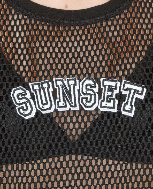 T-shirt filet noir - Pimkie