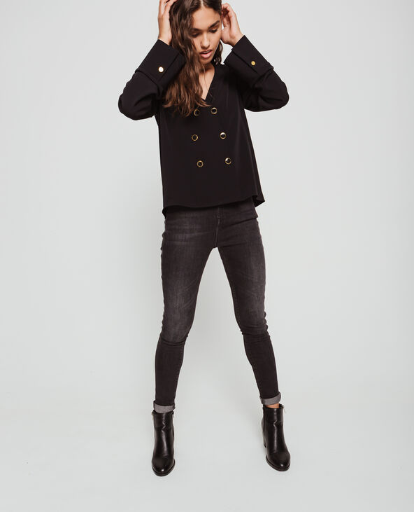 Blouse boutonnée noir - Pimkie