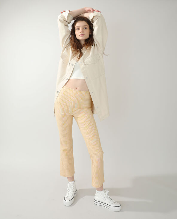 Pantalon flare Vichy
